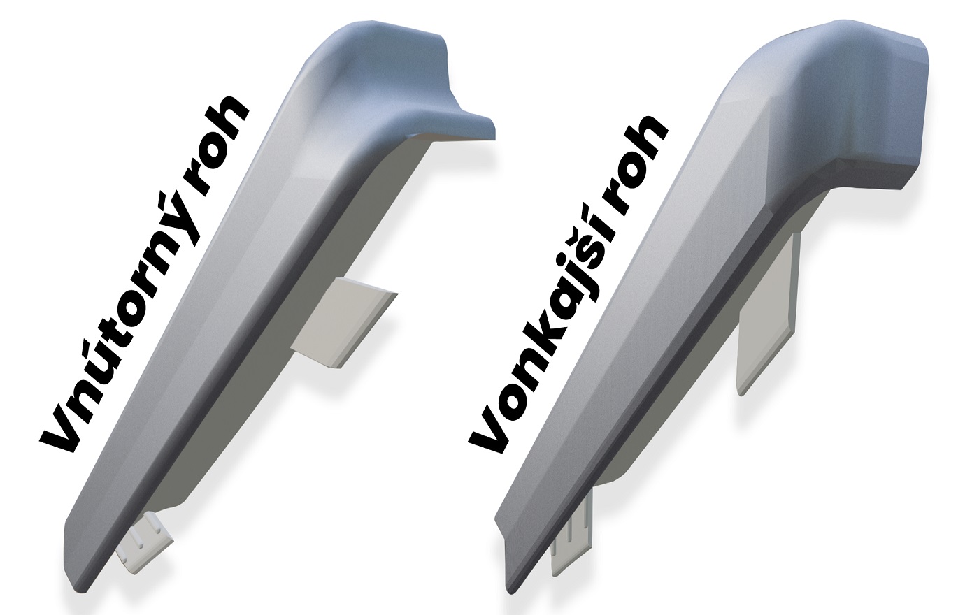 PRVKY QUADRO 60 SCHOD VNUT + VONK STRIEBRO - obrázok 2