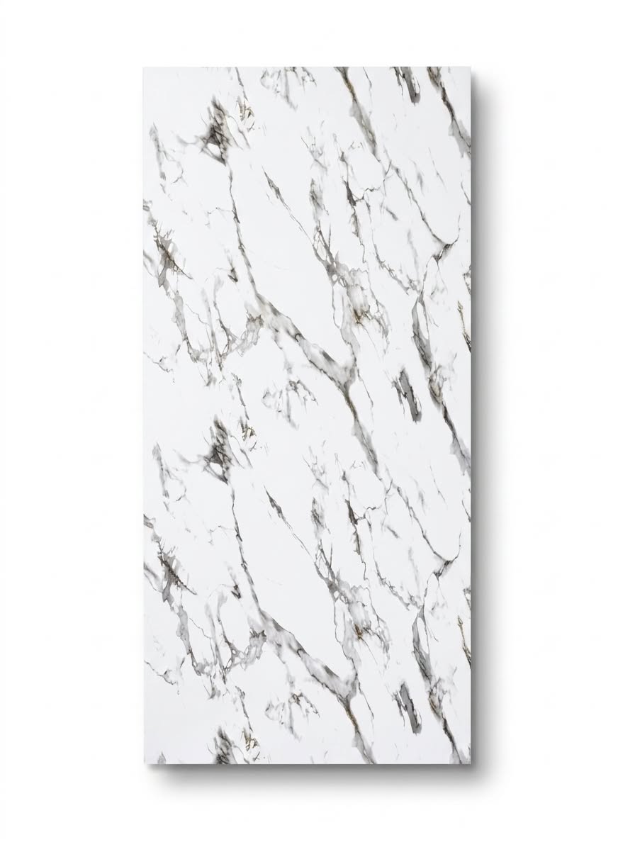 Karbónový stenový panel MEO CARBON 2,6x1,22m-dekor : Biely mramor / strieborné odlesky