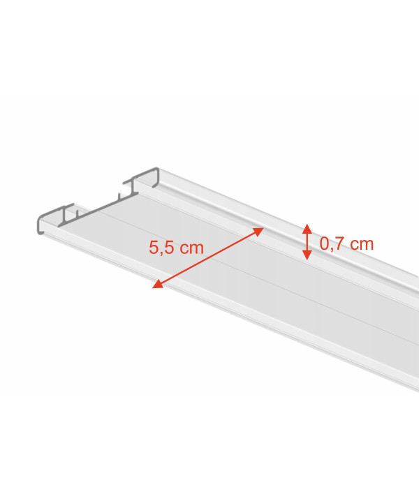 Garniža stropný systém - Dvoj-koľajnica hliníková - obrázok 2