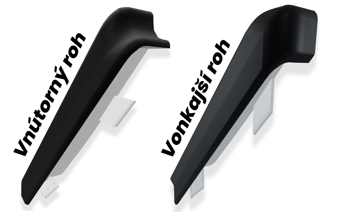 PRVKY QUADRO 60 SCHOD VNUT + VONK CIERNA - obrázok 2