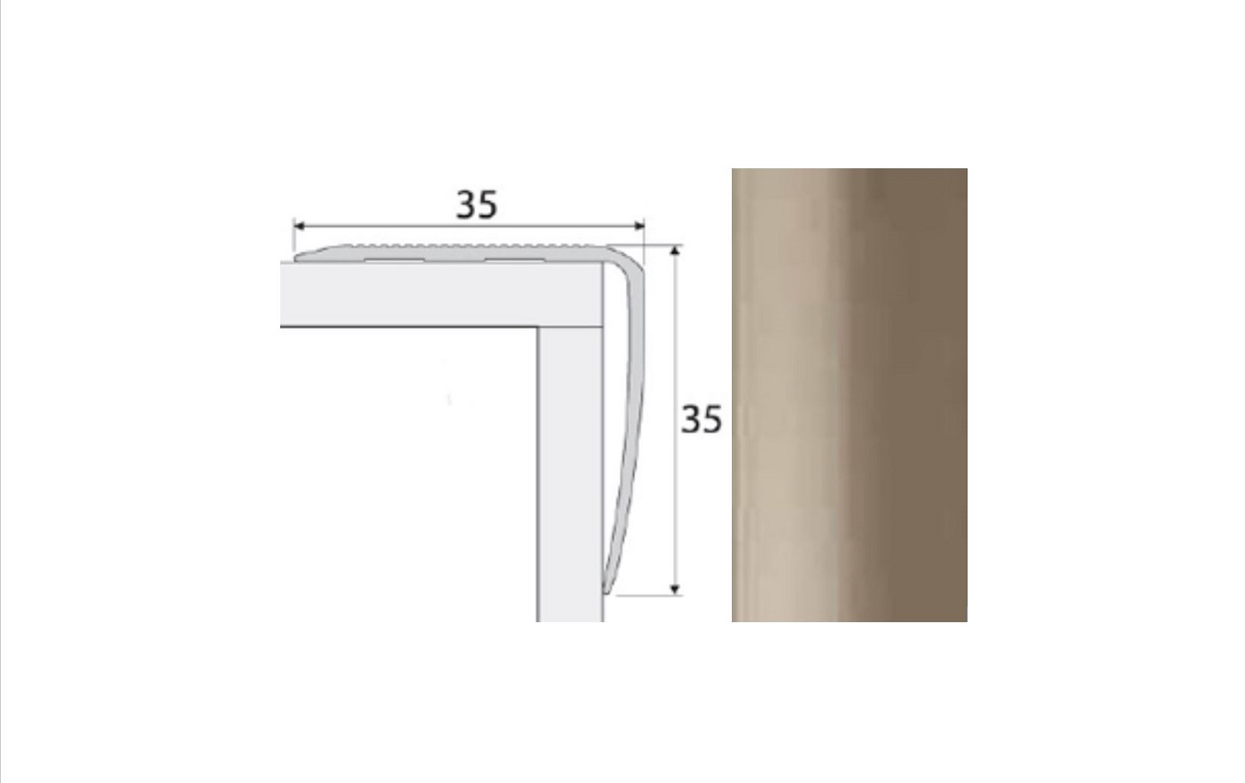 #EFFECTOR A41 SCHOD PROFIL CHAMPAGNE - obrázok 2