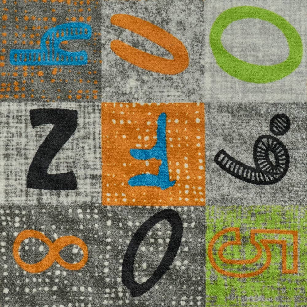 Detský metrážny koberec Alphabet 150 abeceda