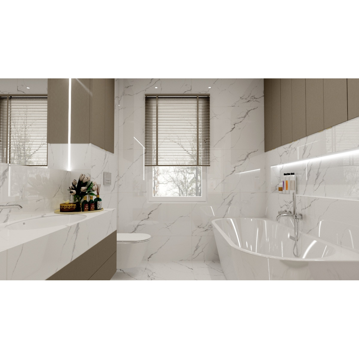 Keramická dlažba NEO OSLO CARRARA 60×120 cm POLER. LESK - obrázok 2