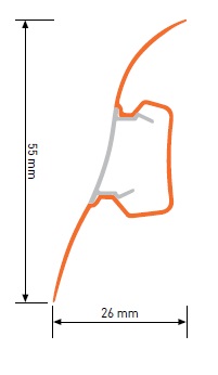 LISTA PVC ARBITON 55 DUB TMAVY 26 - obrázok 3