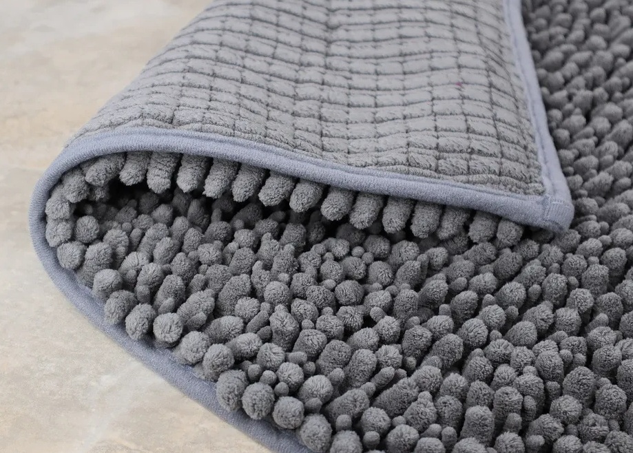 FLUFFY - Kúpeľnový koberec 65x110CM-GREY/ŠEDÝ - obrázok 2