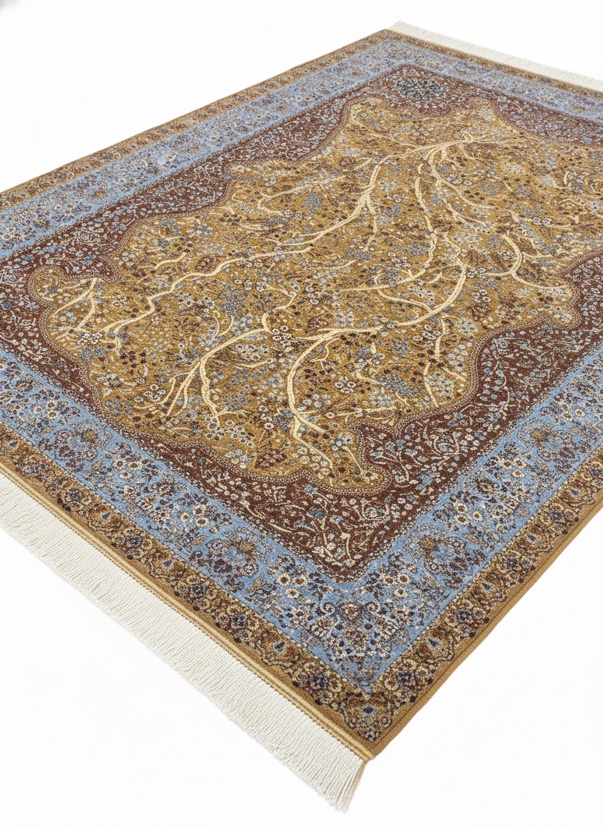 ANADOLU hodvábny posledný kus - koberec luxusný 150x225 cm- žltý - obrázok 3