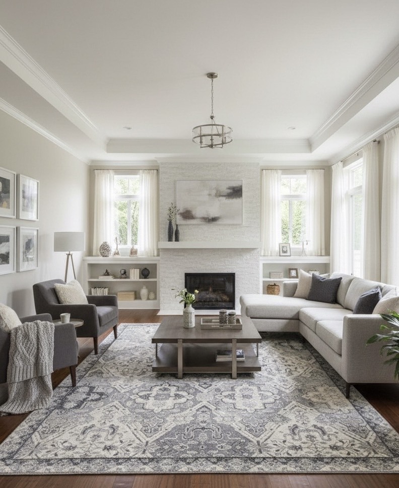 Koberec Moon Torino Silver- posledný kus – luxusný vlnený 240 × 340 cm - obrázok 4