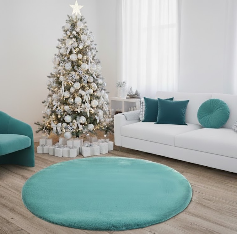 Kusový koberec PARADISE 120x120 kruhový- Petrolej - obrázok 2