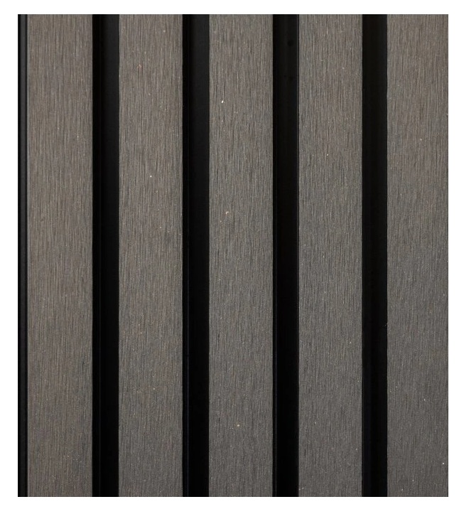 WPC fasádny obklad - Lamela, Tmavo šedá, 2900x219x26 mm