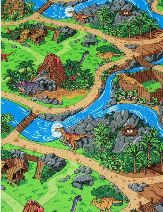 Metrážny koberec DINO 29 dinosaury š.4m
