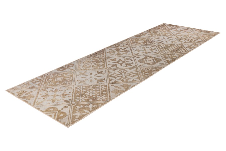 Predložka do kuchyne Luna 107 beige– 60 x 180 cm kvety dlaždice - obrázok 2