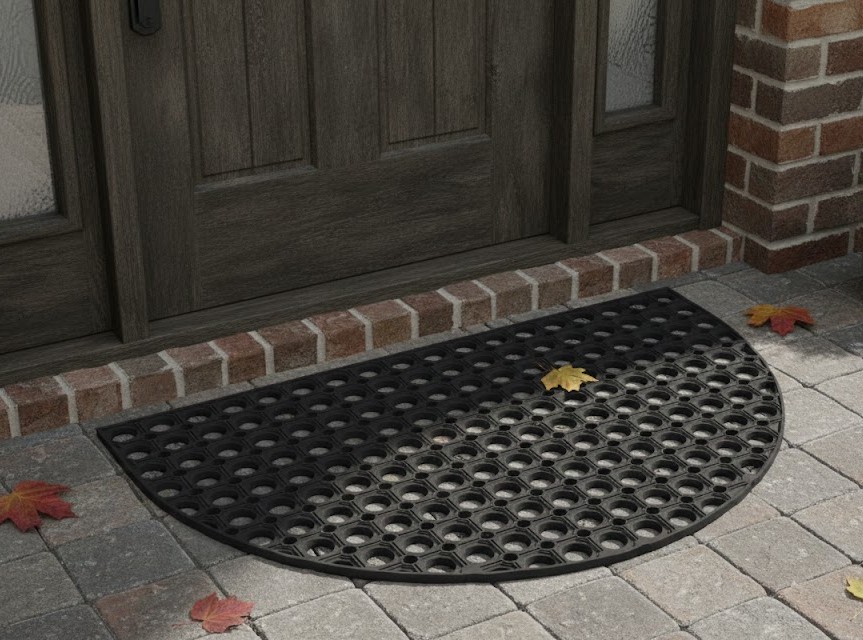 Gumová rohožka polkruh 45x75cm - obrázok 2