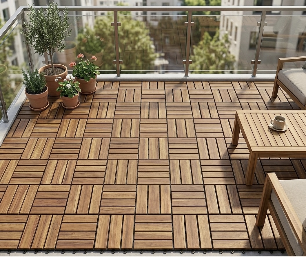 Agátová terasová dlaždica 30x30 cm - obrázok 3